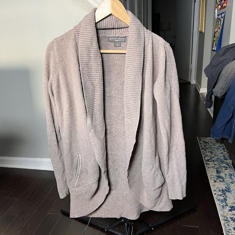 Barefoot Dreams Cozychic Dusty Rose Open Front Cardigan With Pockets Size‎ M